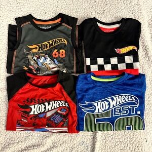Boys Size 5 Hot Wheels Shirt Bundle: 4 Shirts